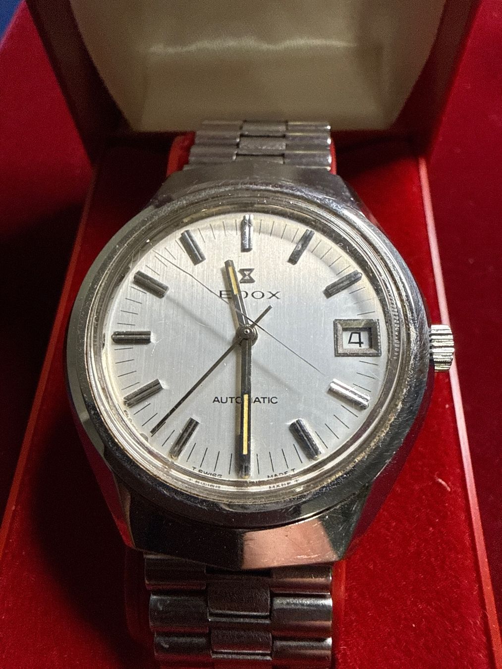 Edox Orologi: Edox Vintage Automatic 37 mm – Usato da Pfeffingen venduto da Allhandelklgwatches