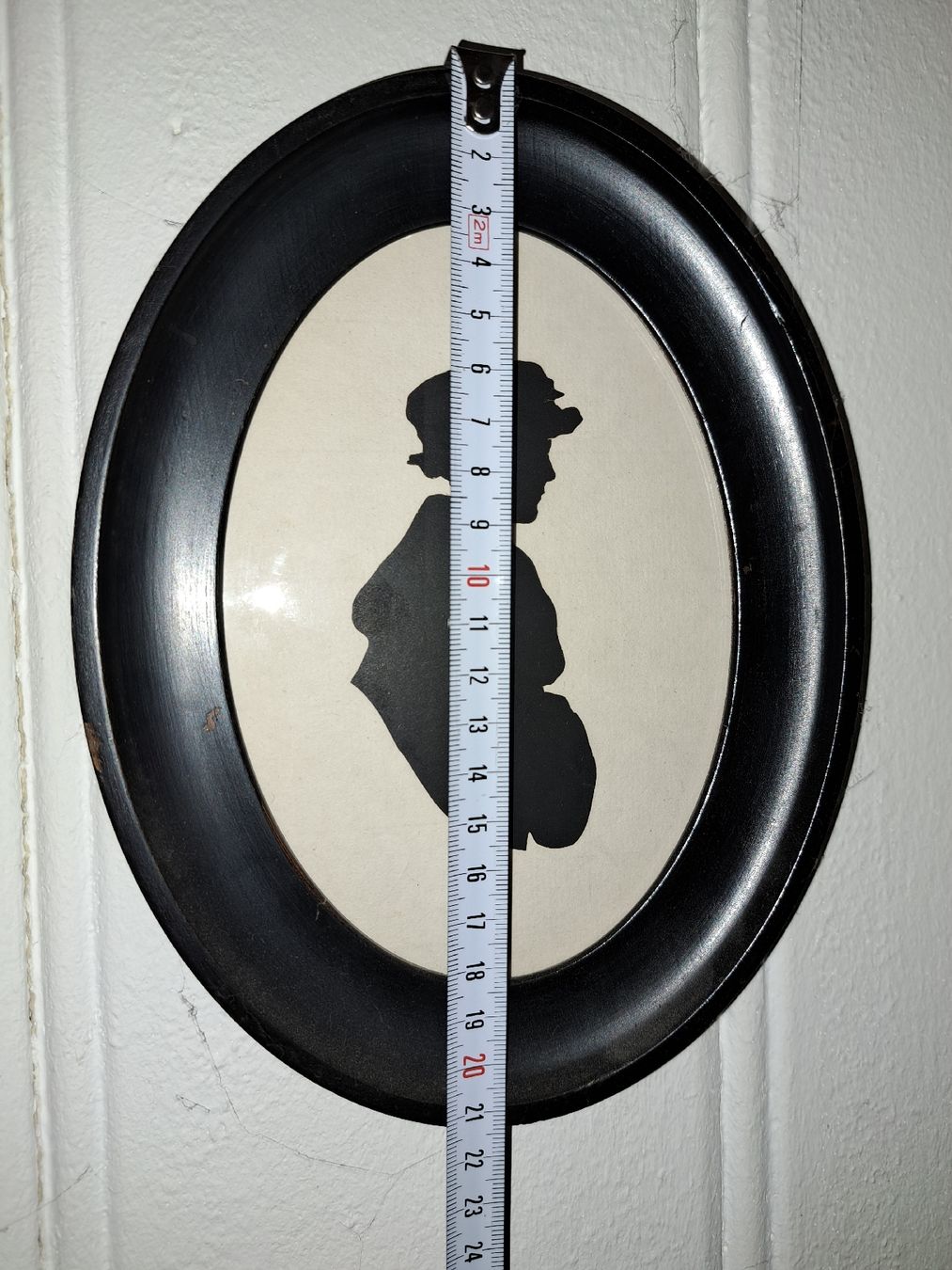 Grafica & Litografie: Antike Silhouette im Ovalrahmen, Scherenschnitt  – Usato da Kölliken venduto da Upcycling-by-Mc-TAM 3