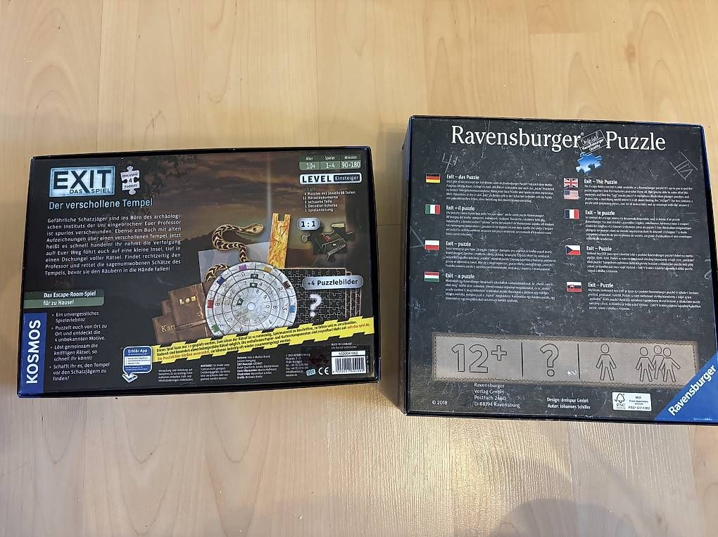 Ravensburger Puzzle: 2 Puzzle Exit und Ravensburger 759 – Usato da Winterthur venduto da bungy192 1