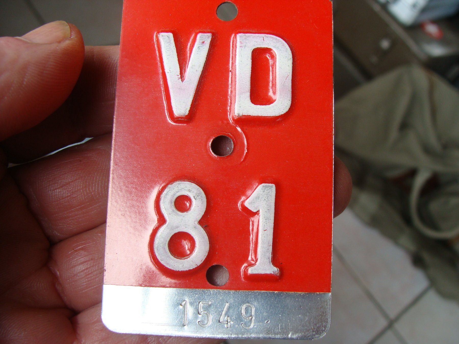 Insegne: Plaque de vélo, canton de Vaud – Usato da Cuarny venduto da hen_g7hn