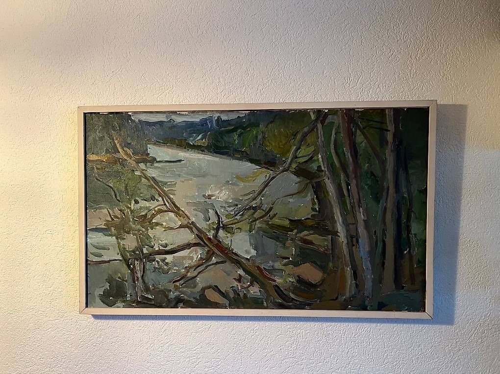 Dipinti: Ölgemälde Flusslandschaft – Usato da Zürich venduto da Koereli01