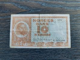 Norwegen 10 Kronen 1970 !!!!!!