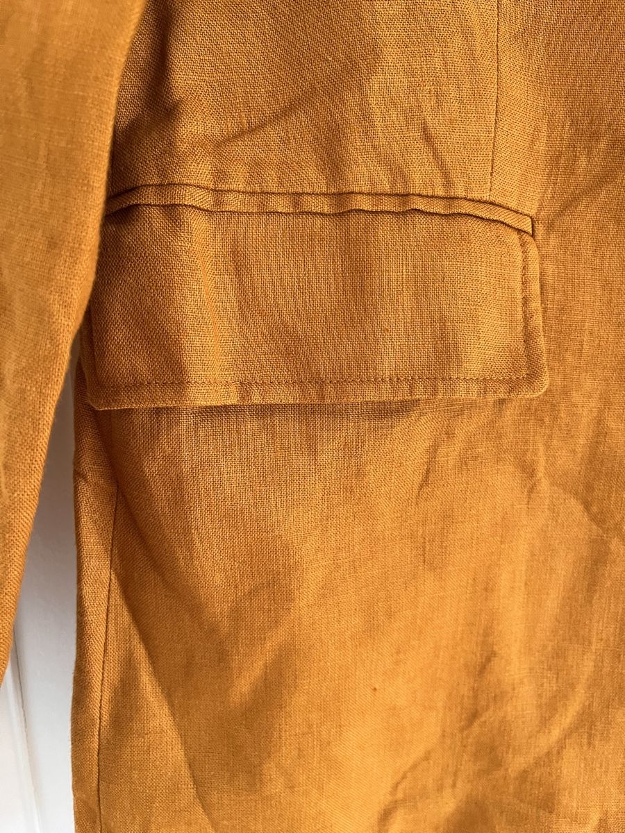 Mango Vestes: Mango Leinenblazer, Grösse M, Senfgelb – Neuf (Voir description) à Basel par fri_9wvb 3