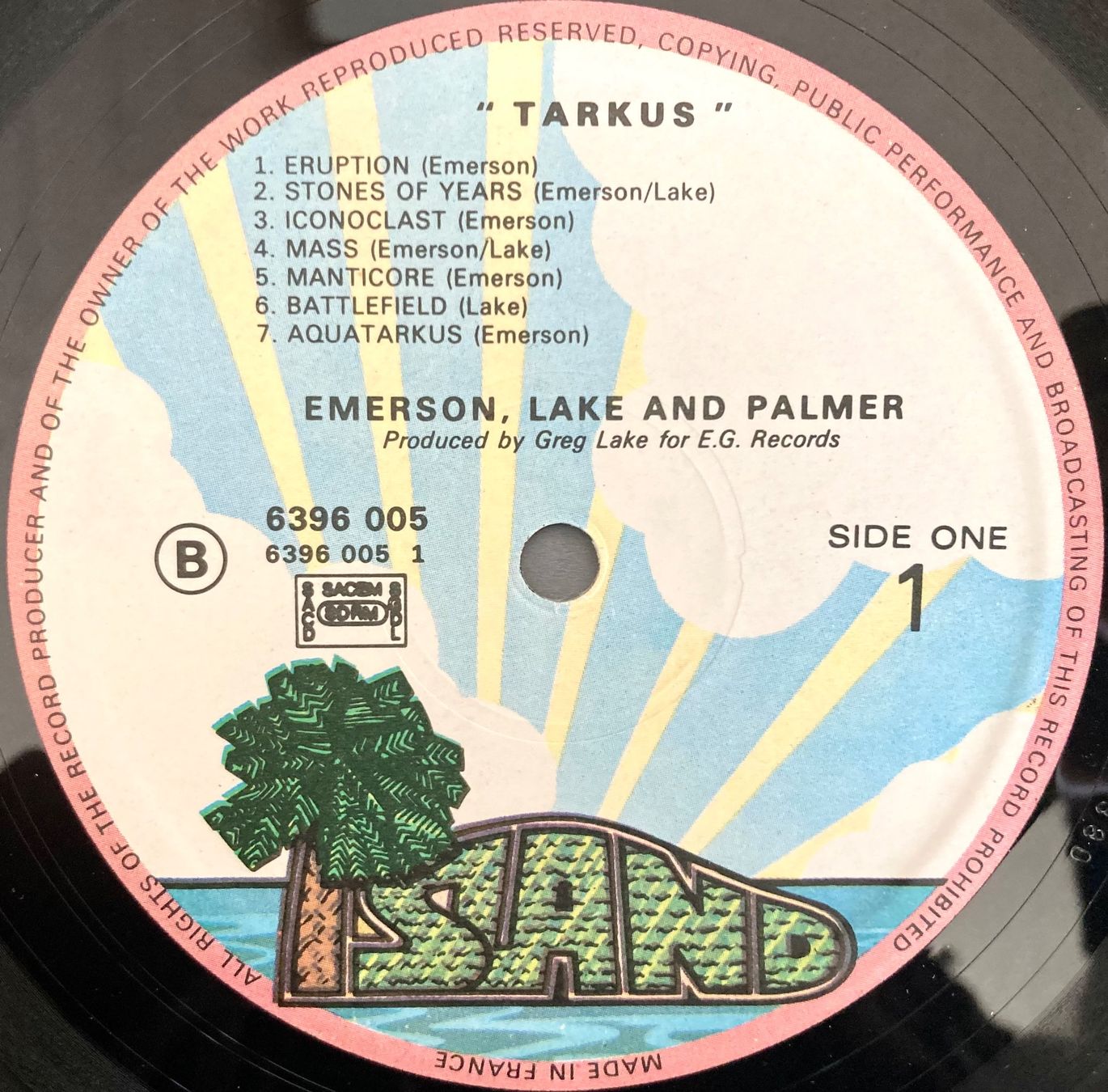 Dischi in vinile: EMERSON, LAKE & PALMER - TARKUS – Usato da Poliez-Pittet venduto da Newtown-Records 2