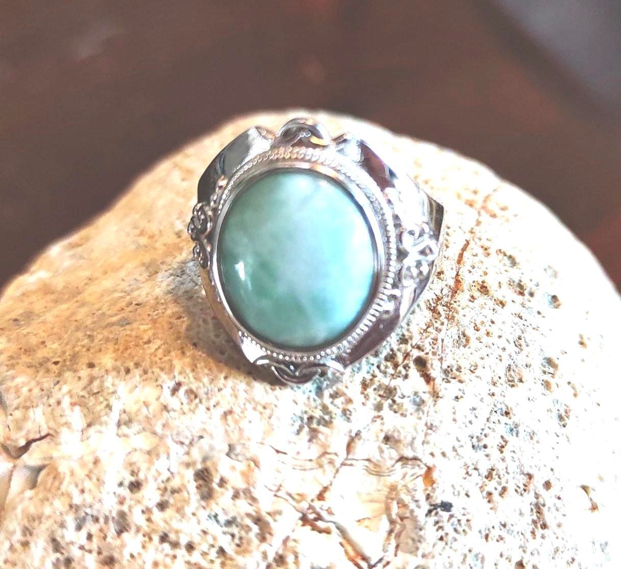 Ringe: HANDGEM. 925° PLATINUM PLÄITID LARIMARST.RING MP DM 18,5; 19 – Neu (gemäss Beschreibung) aus Weiningen ZH von actera 7
