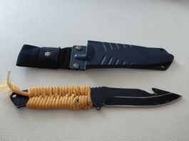 Messer Kyu Line schwarz mit Scheide gebraucht