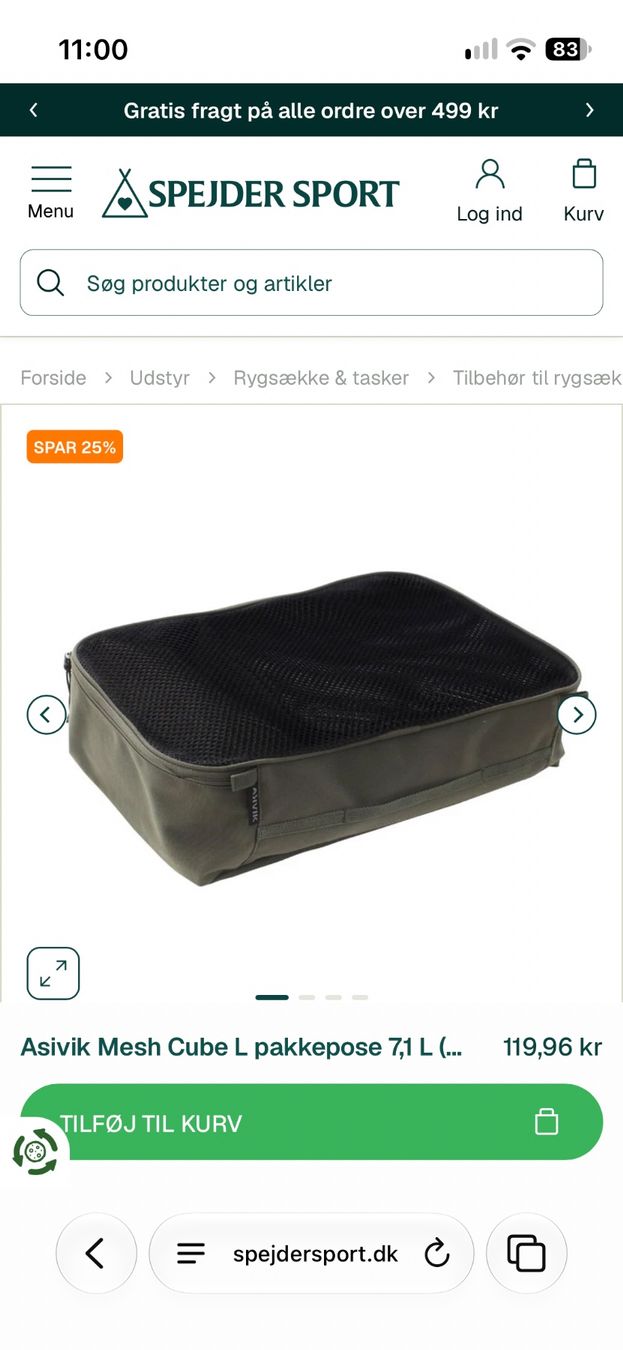 Borse: 2 Packing Cubes, Asivik, olivgrün – Usato da Zürich venduto da vintage_for_you 2