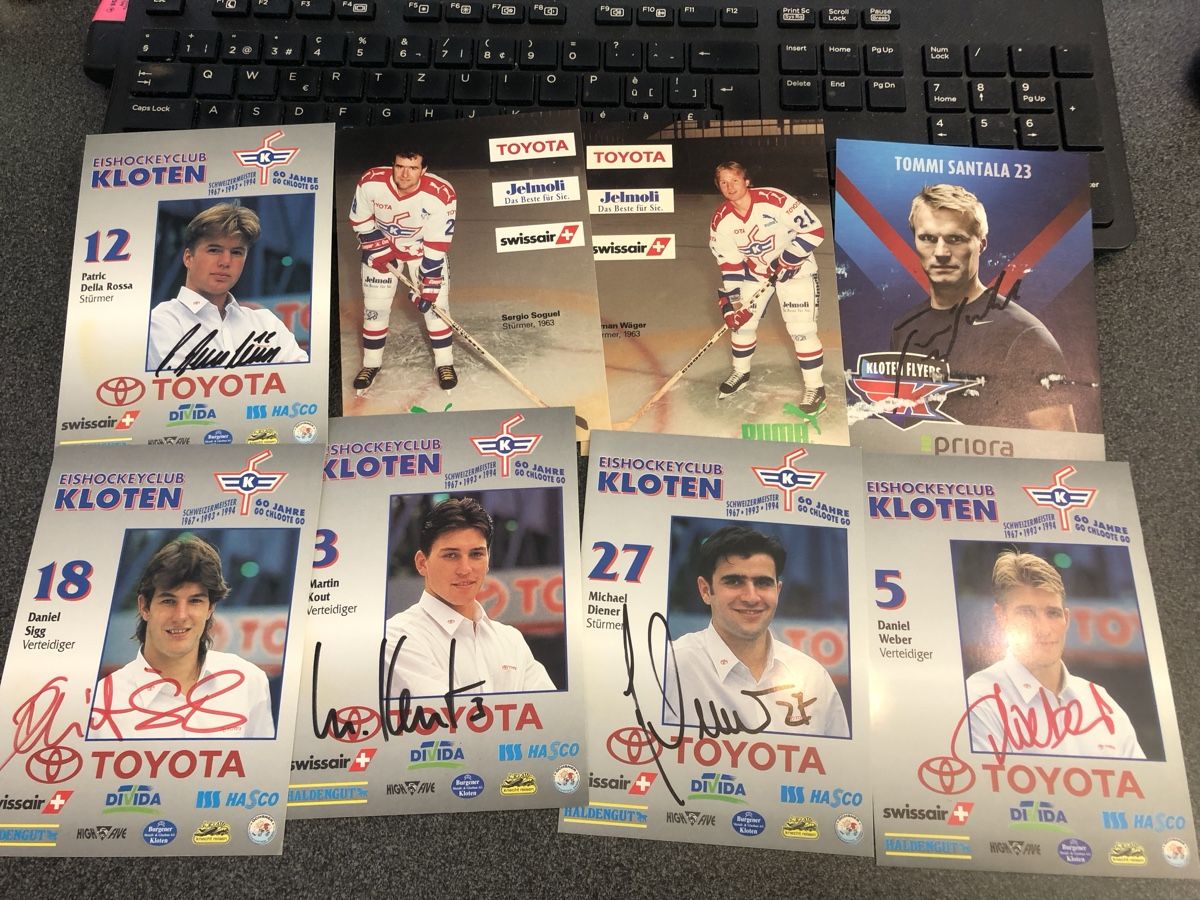 Autografi: 45 Original Autogrammkarten KLOTEN FLYERS – Usato da Lufingen venduto da Rac0 3