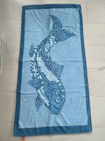 Sommerliches Badetuch mit Fischmotiv, Top Zustand!