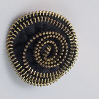 Vintage Brosche Reißverschluss Design    661