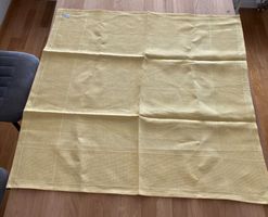 TISCHDECKE GELB LEINEN NEU 90X90