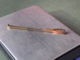 Ruder -Brosche silber/vergoldet