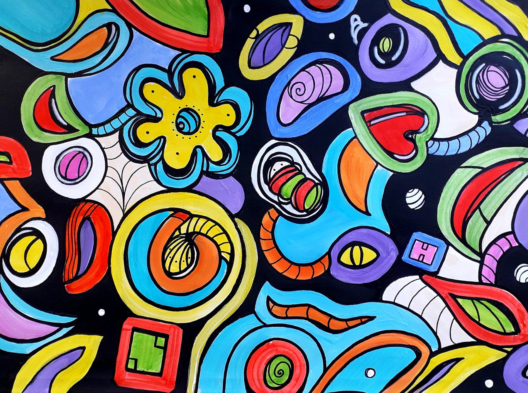 Dipinti: Gemälde Pop Art Springtime Künstlerin: Manuela Reitz – Nuovo e nell'imballaggio originale da Balve venduto da Manu_1303 4
