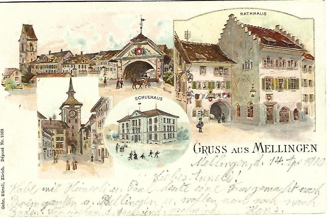Cartes postales: Gruss aus Mellingen Litho – D'occasion à Wetzikon ZH par Brulu100