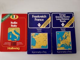 Alte Strassenkarten Europa, Frankreich und Italien 🗺️🧳🚗