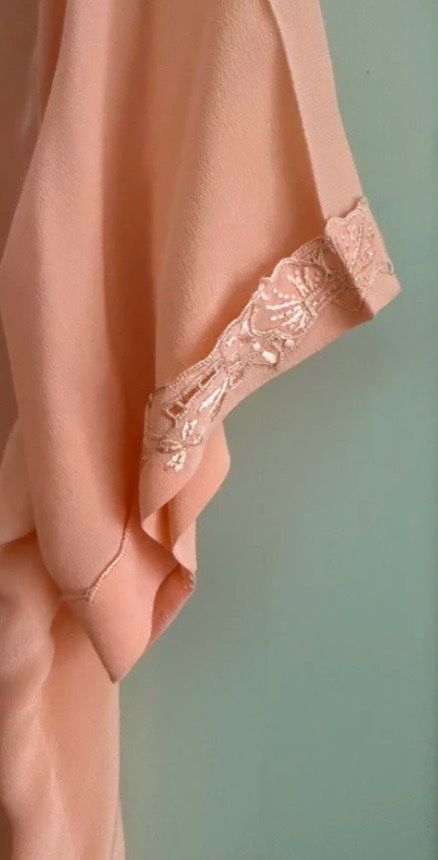 Camicette: Seidenbluse bestickt in Apricot – Usato da Basel venduto da NormaJean01 4