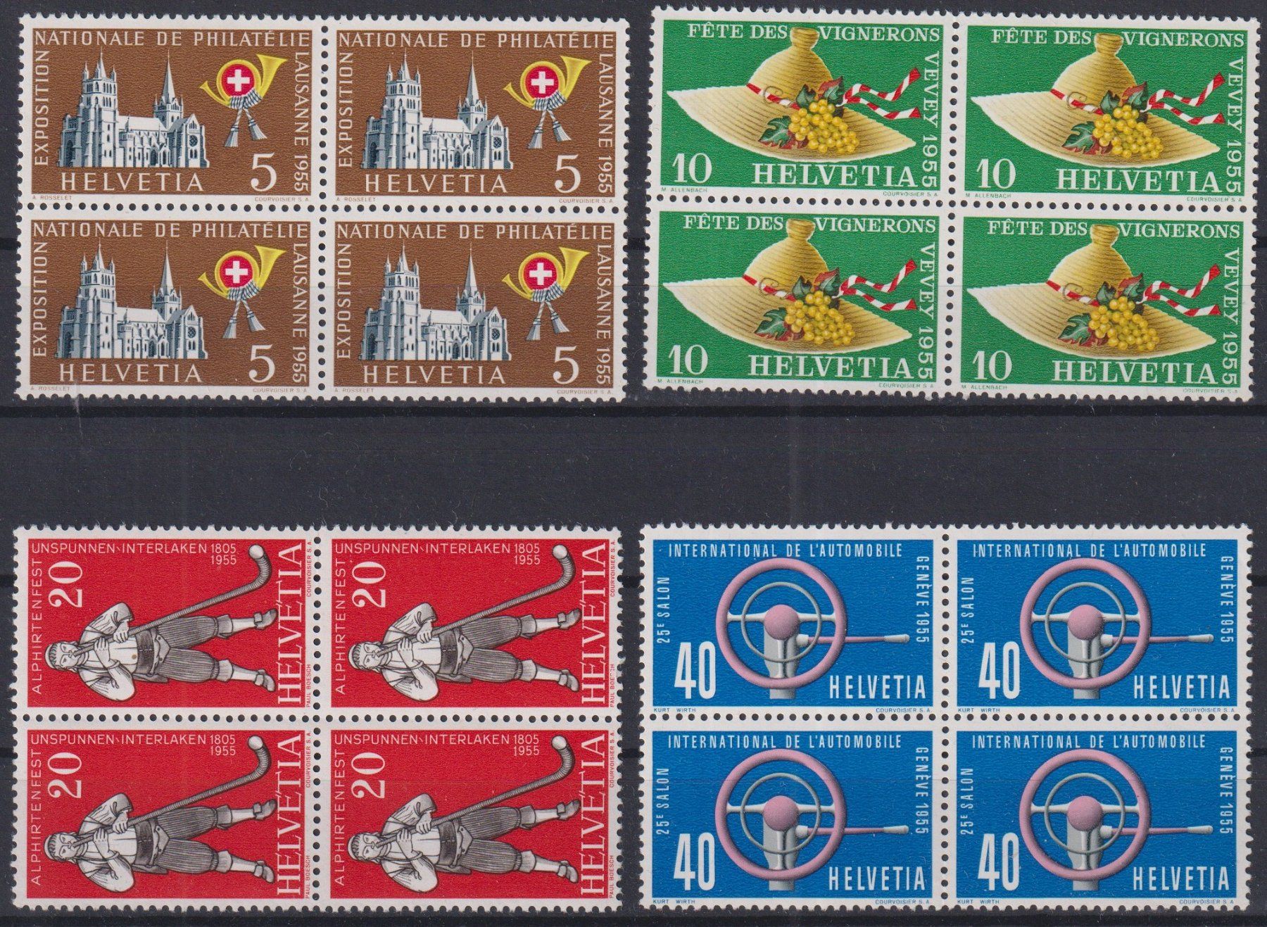 Alle Briefmarken: J63) Satz 320-323, 4.Block, postfrisch – Gebraucht aus Claro von Chanty7