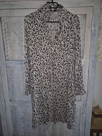 Damen Bluse Animalprint beige/schwarz Gr. 40