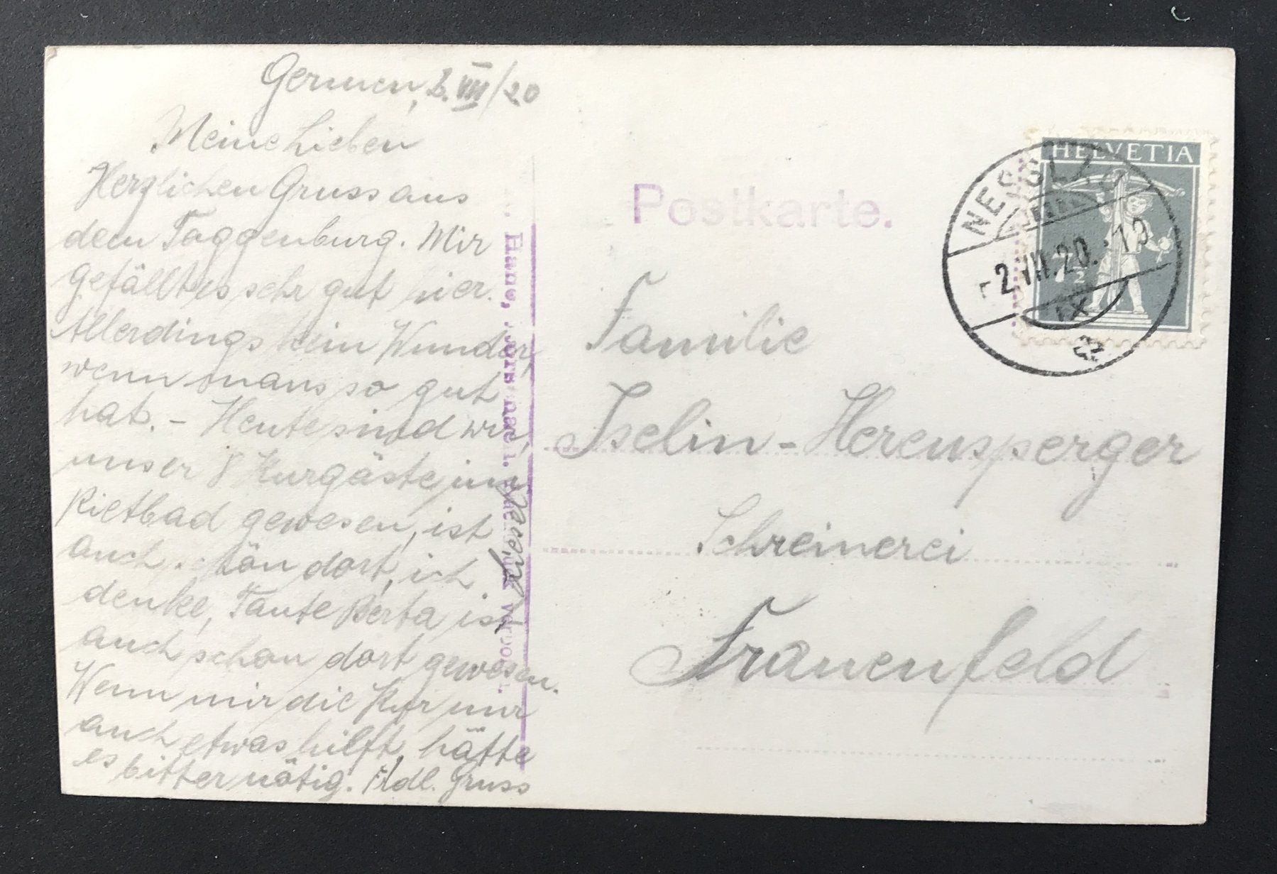 Cartoline postali: ANTIKE ANSICHTSKARTE STOCKBERG – Usato da Ostermundigen venduto da wini63 1