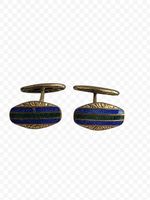 18K Gold Manschettenknöpfe mit Emaille  Vintage