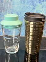 Nespresso Metallbecher to go Kaffeetasse Geschirr Glas Latte