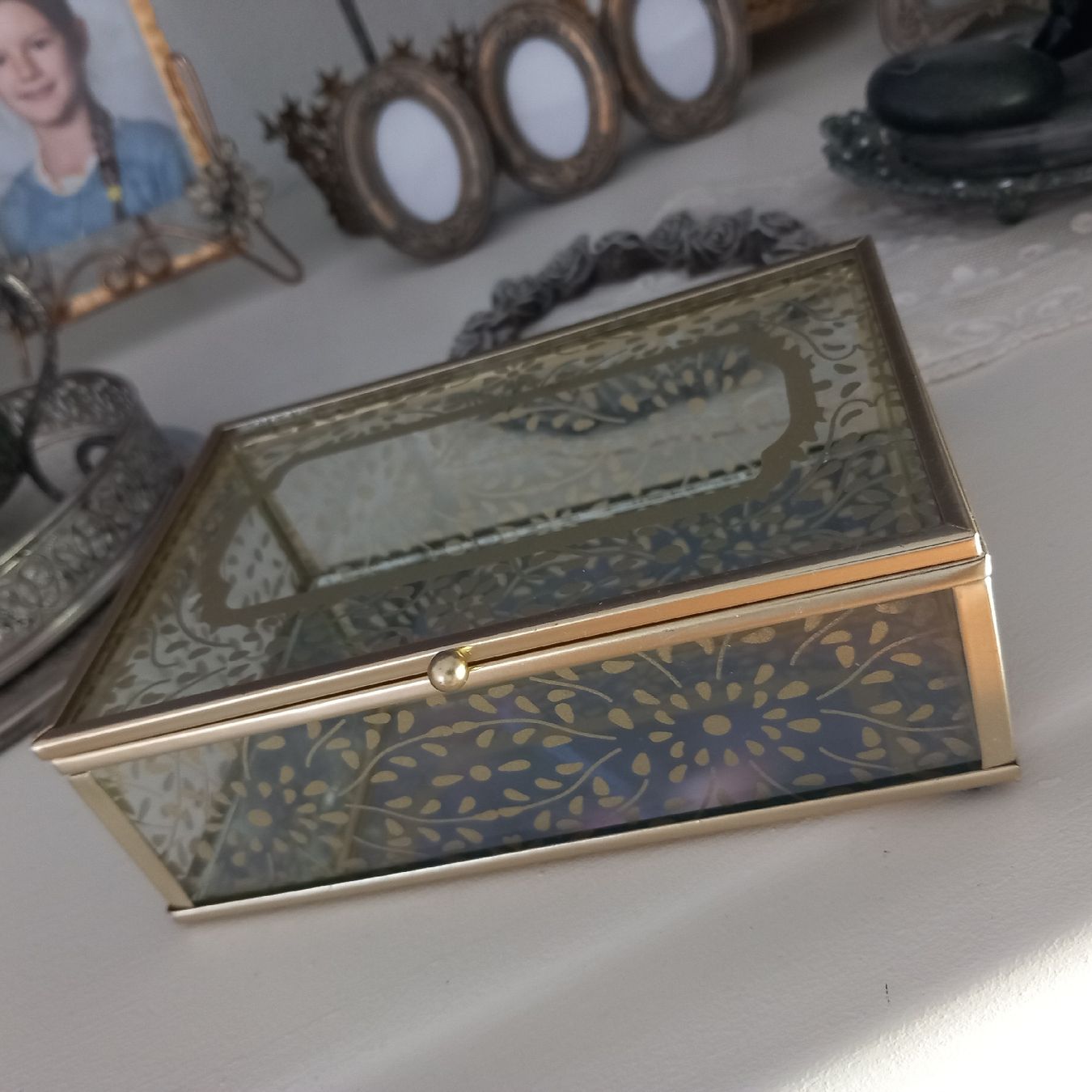 Bicchieri: Schmuck Spiegel Glas Dose /Neu – Nuovo (secondo la descrizione) da Aegerten venduto da gismolini 7