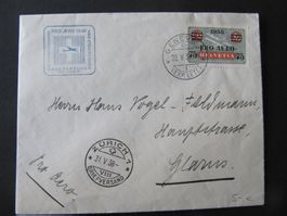 Pro Aero CH  Brief von Genf nach Zürich 1938