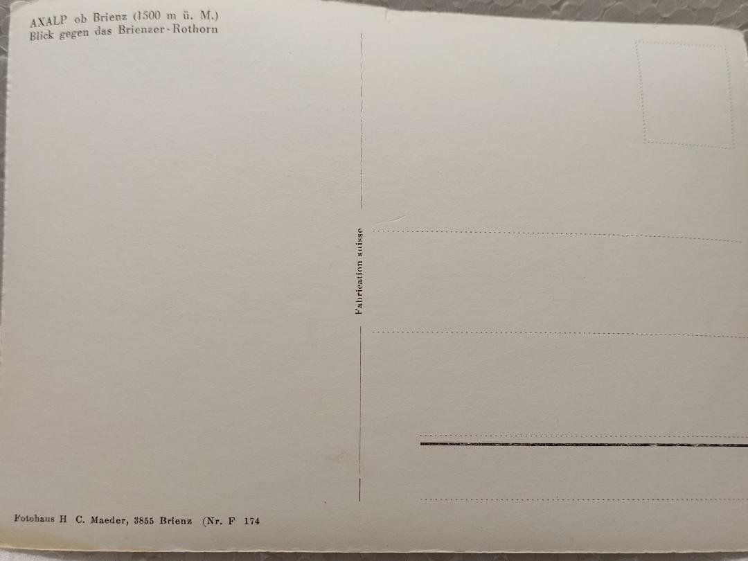 Cartoline postali: AXALP  -  ob Brienz – Usato da Delémont venduto da Domdom1 1