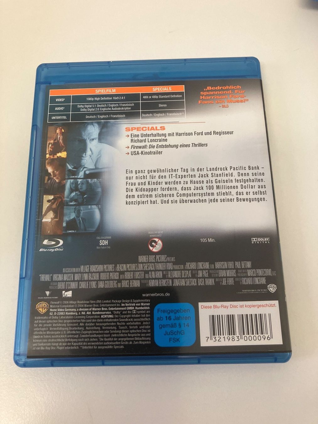 Alle DVDs: Firewall [Blu Ray] - Harrison Ford – Gebraucht aus Arbon von Sugofresser 1