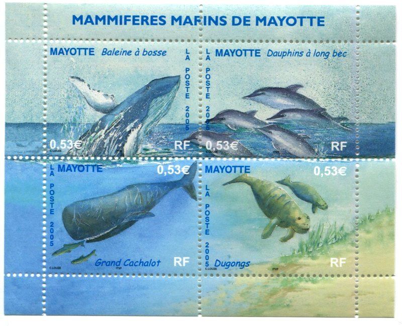 Tous les timbres: Block "Wale & Delfine". Mayotte. – Neuf avec emballage d'origine à Basel par Butsch5