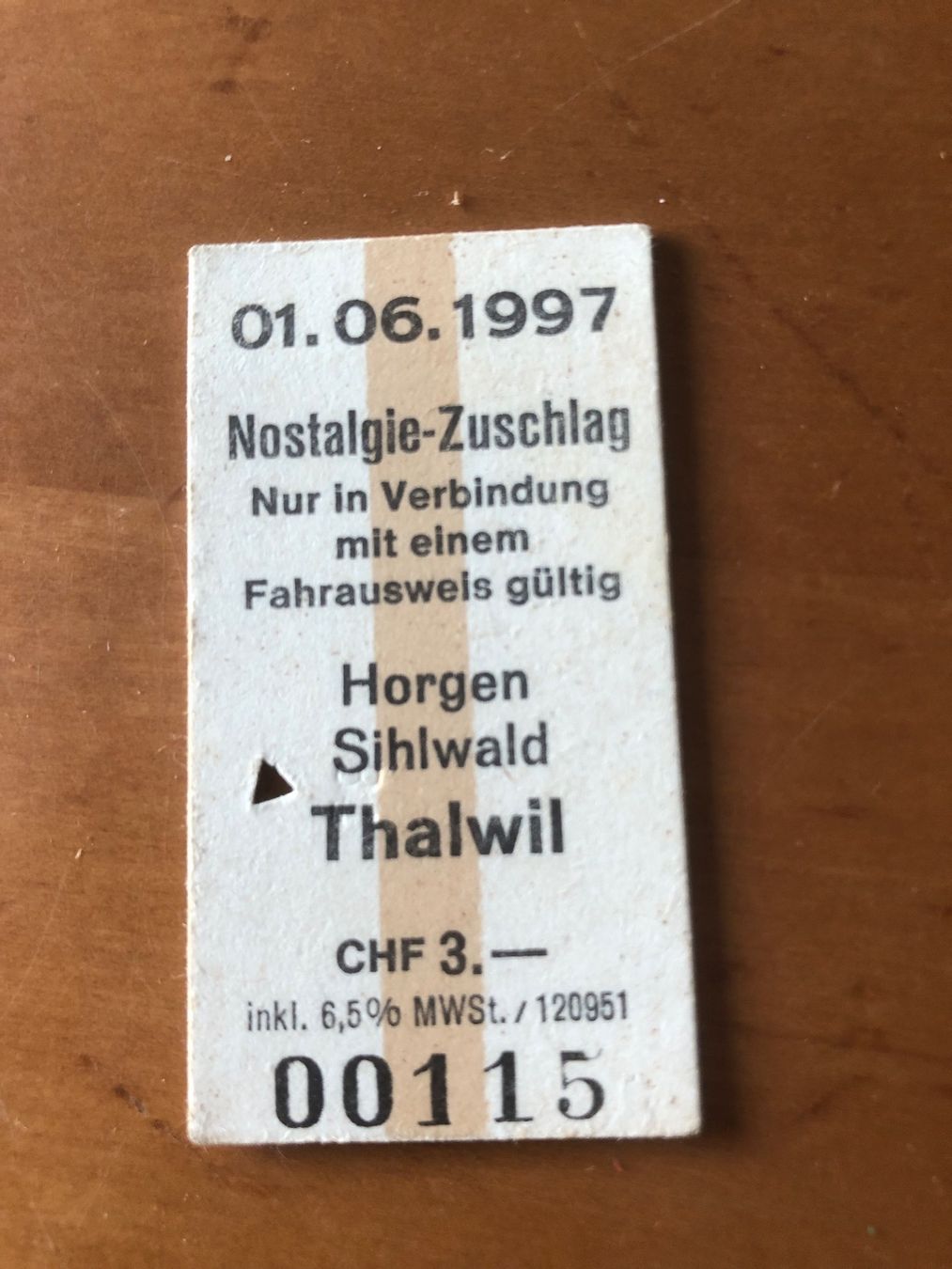 Tickets: Bahnbillet Nostalgie Zuschlag – Gebraucht aus Sierre von side8625