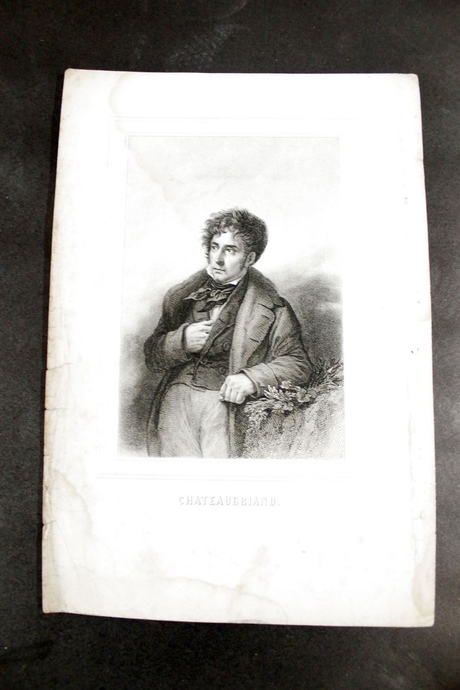 Incisioni: Stahlstich CHATEAUBRIAND, um 1850 – Usato da Bern venduto da kultiges 4