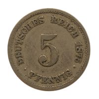 Deutschland Kaiserreich 5 Pfennig 1875 A