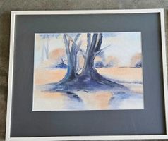 Aquarell-Bild mit Baummotiv