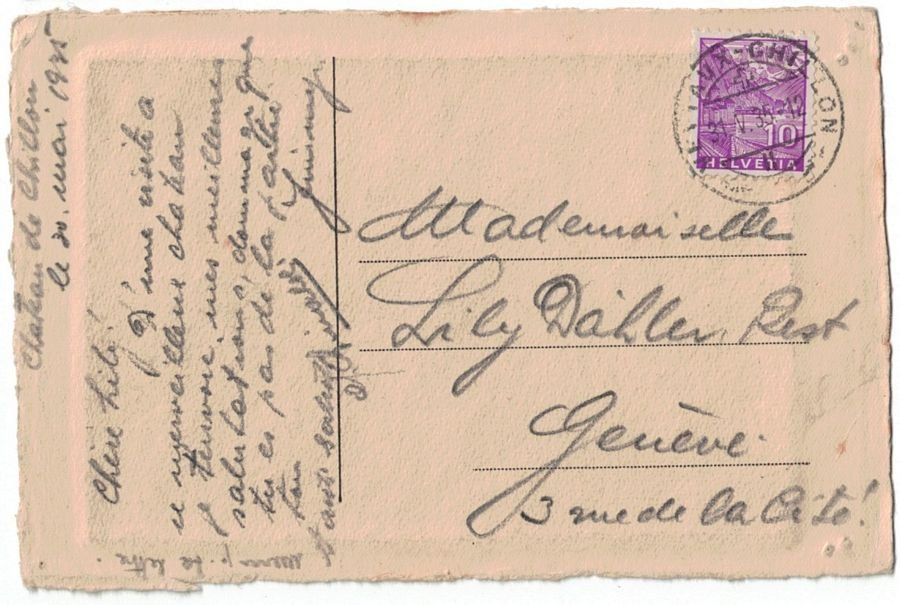 Cartoline postali: Château de Chillon, papier spécial, circulée 1935 – Usato da Frauenfeld venduto da POML 1