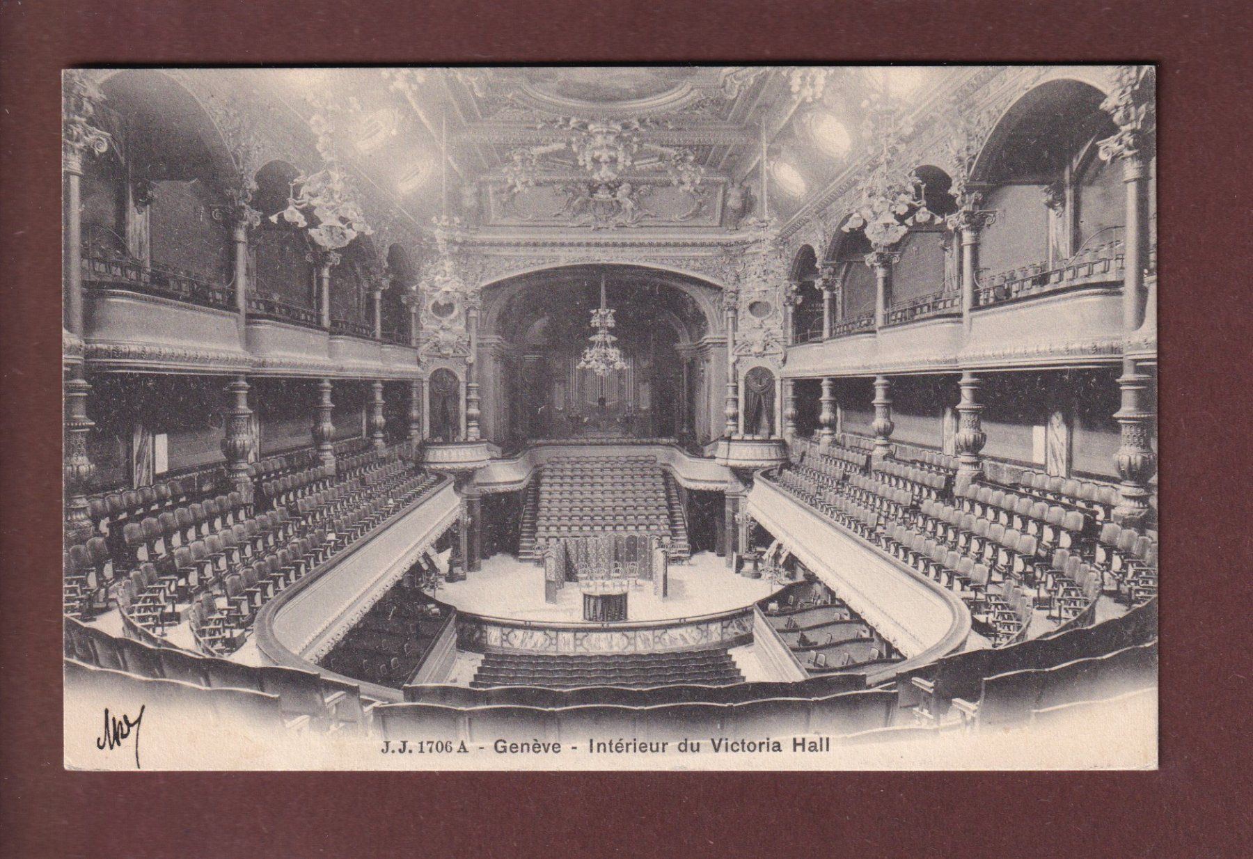 Cartoline postali: GENEVE - Victoria Hall - 1907 – Usato da Pully venduto da nicecards