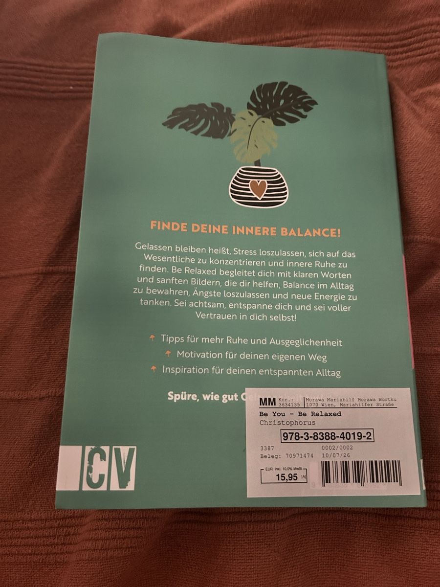 Libri: Buch Be You Be Relaxed  – Nuovo (secondo la descrizione) da Pfäffikon SZ venduto da yello13 1