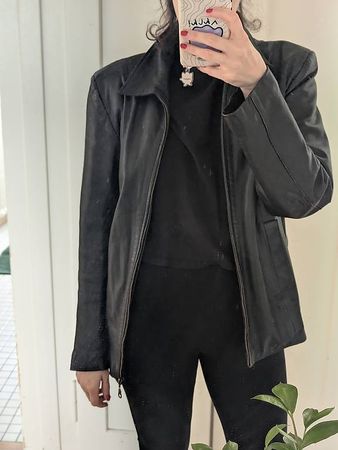 Lederjacke schwarz Vintage 