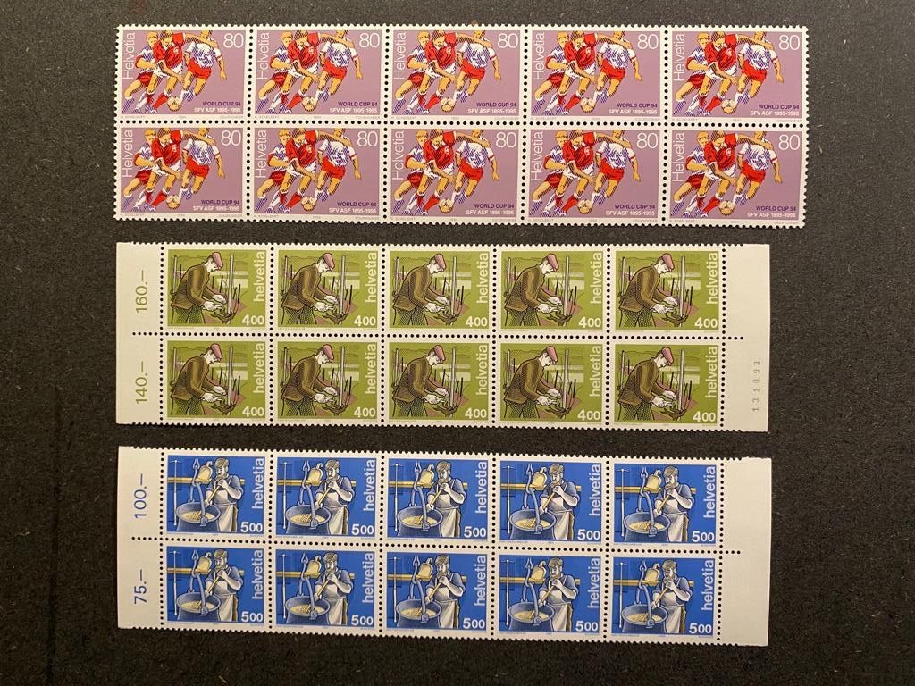 Tutti i francobolli: Los 78 schweizer Briefmarken 1994 WM Winzer Käser – Nuovo (secondo la descrizione) da Niederweningen venduto da rimicanardo