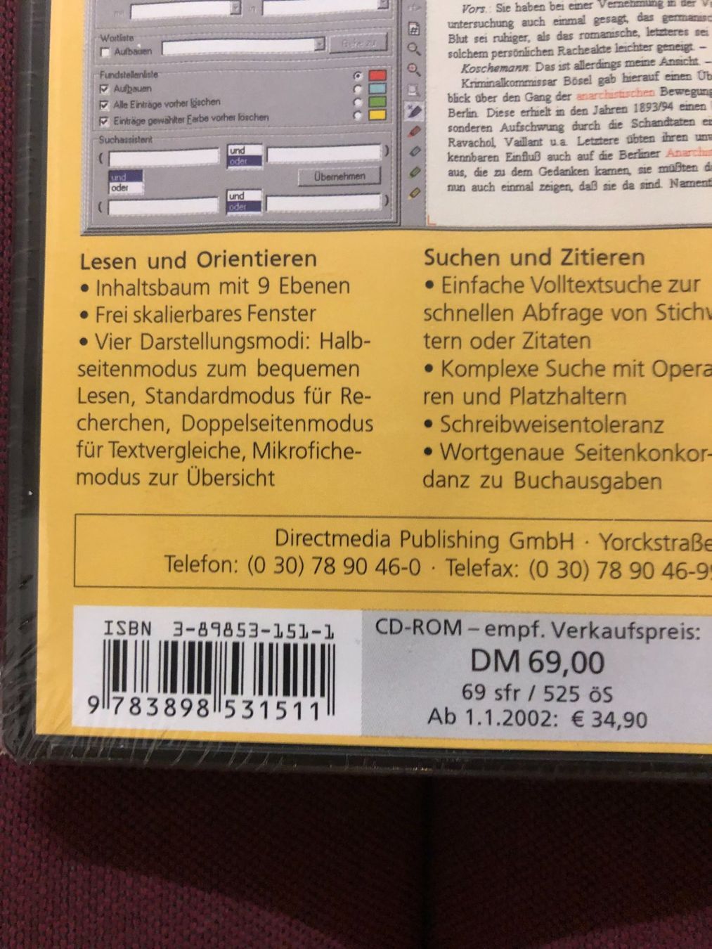 CD & DVD vergini: Interessante Kriminal-Prozesse - CD-Rom - originalverpackt – Nuovo e nell'imballaggio originale da Niederhasli venduto da thozam 2