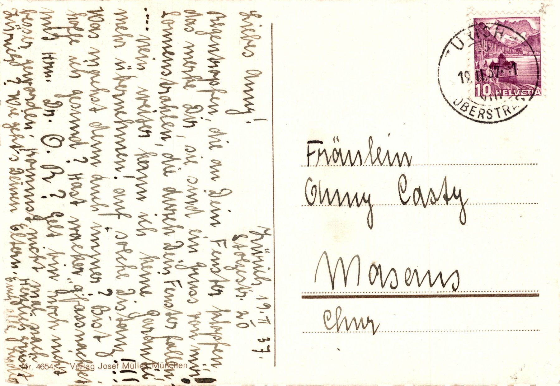 Cartoline postali: Mädchen mit Apfelkorb (Berta Hummel) – Usato da Bronschhofen venduto da Astore 1