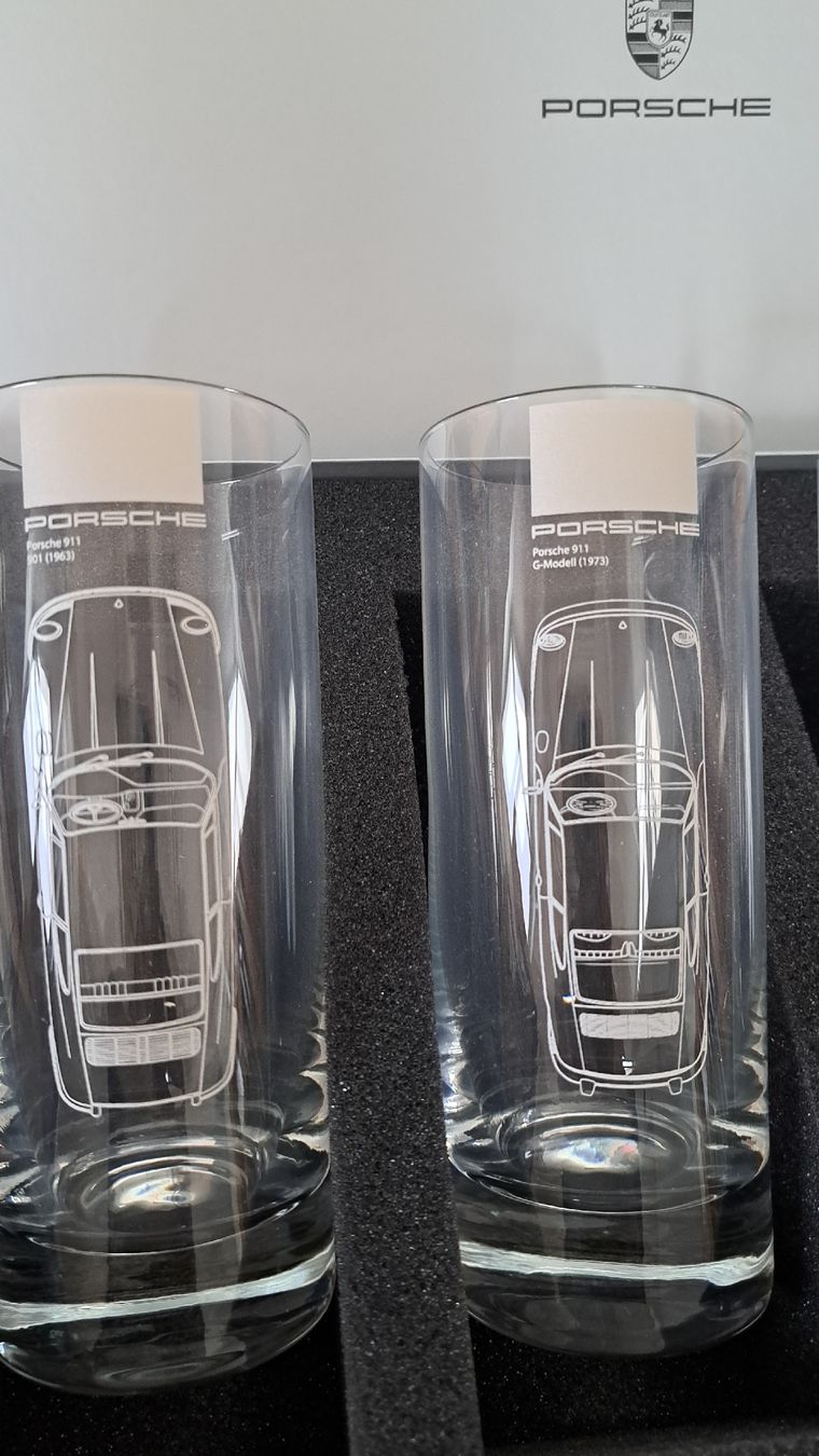 Porsche Bicchieri: original Porsche 911 Gläser Set – Nuovo e nell'imballaggio originale da Schwarzenbach SG venduto da LoveBag 1