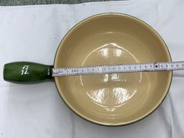 23cm Fondue-Caquelon Pfanne Keramik handbemalt