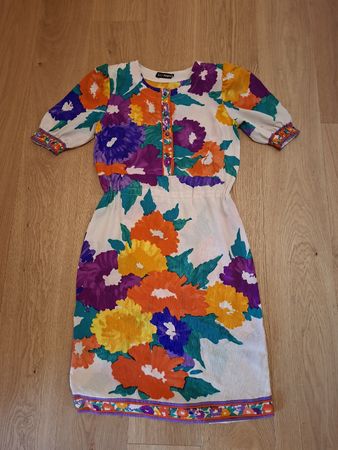 Robe LEONARD fleurie taille 1 100% Soie