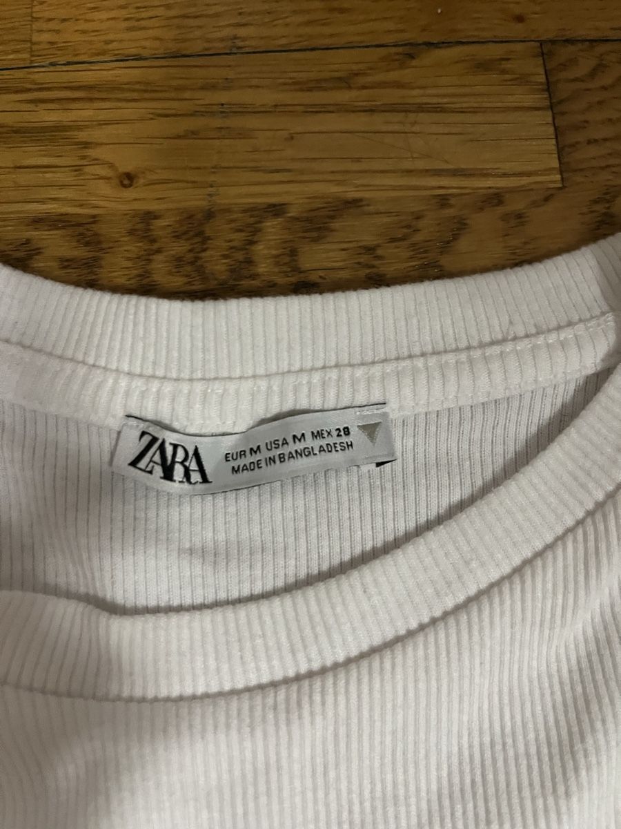 Zara Top: Haut blanc Zara manches courtes taille M – Nuovo (secondo la descrizione) da Genève venduto da Isa_ventes 1
