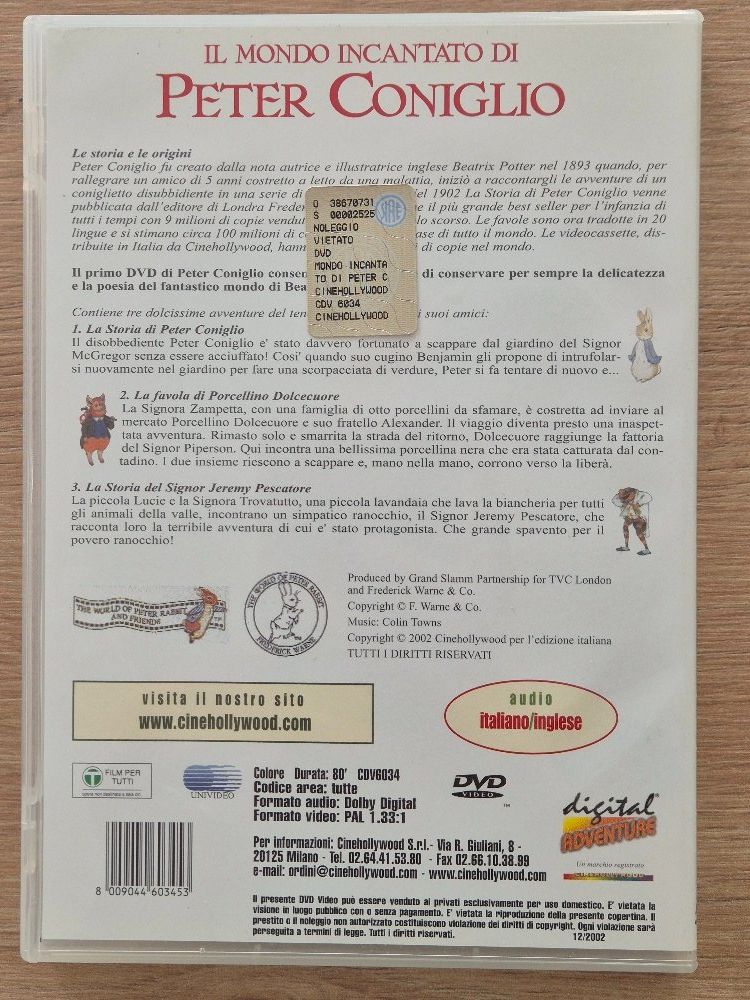Tutti i DVDs: DVD (auf italienisch) – Usato da Buttisholz venduto da sico20 1