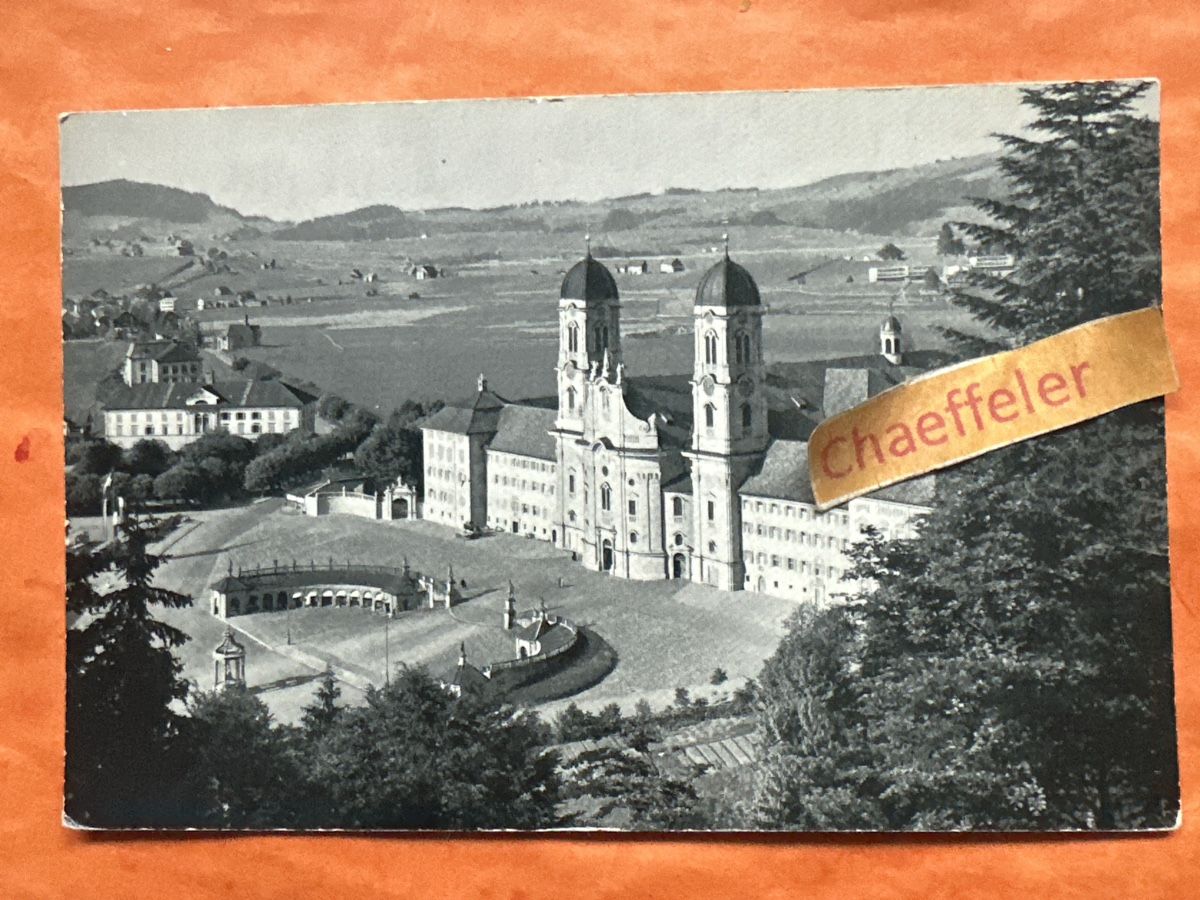 Ansichtskarten: Alte Ansichtskarte Kloster Einsiedeln, Schweiz – Gebraucht aus Zürich von Chaeffeler