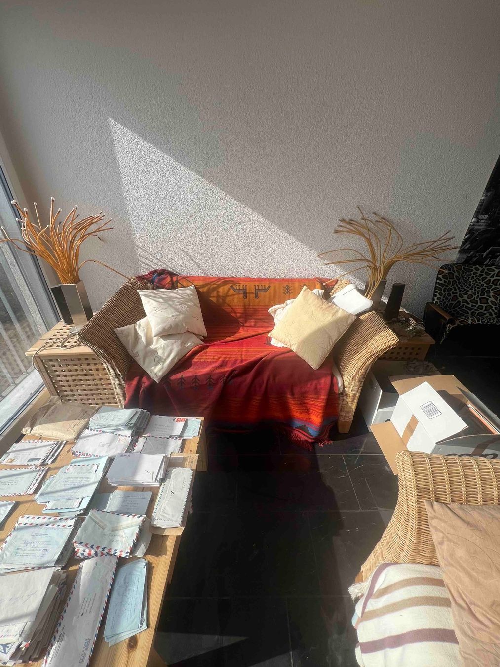Sofas: Gemütliches 2-Natur Rattansofa für den Wintergarten – Gebraucht aus Biel/Bienne von docN