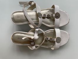 Sandalen weiss, Grösse 40
