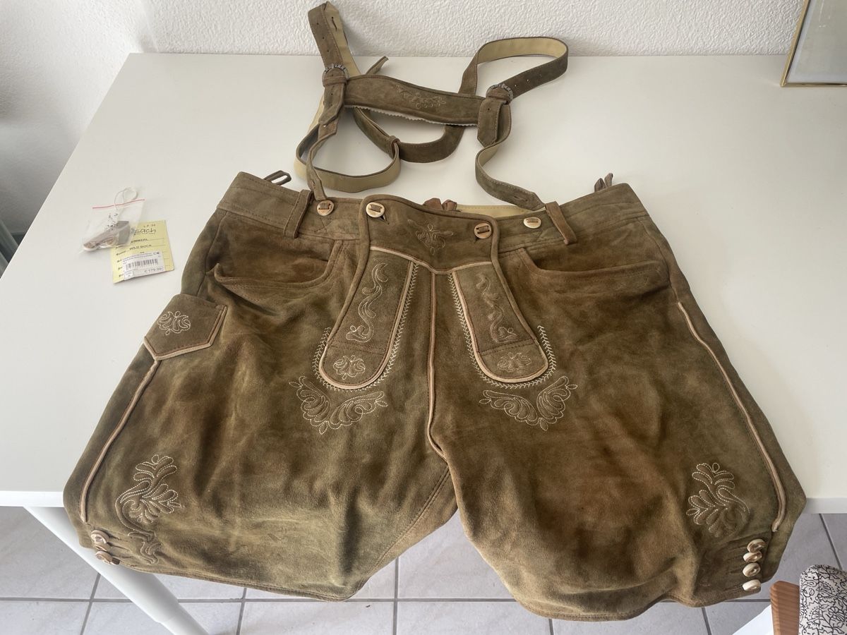 Pantaloni: Almsach Tracht Lederhose – Usato da Zürich venduto da toe_7gmv